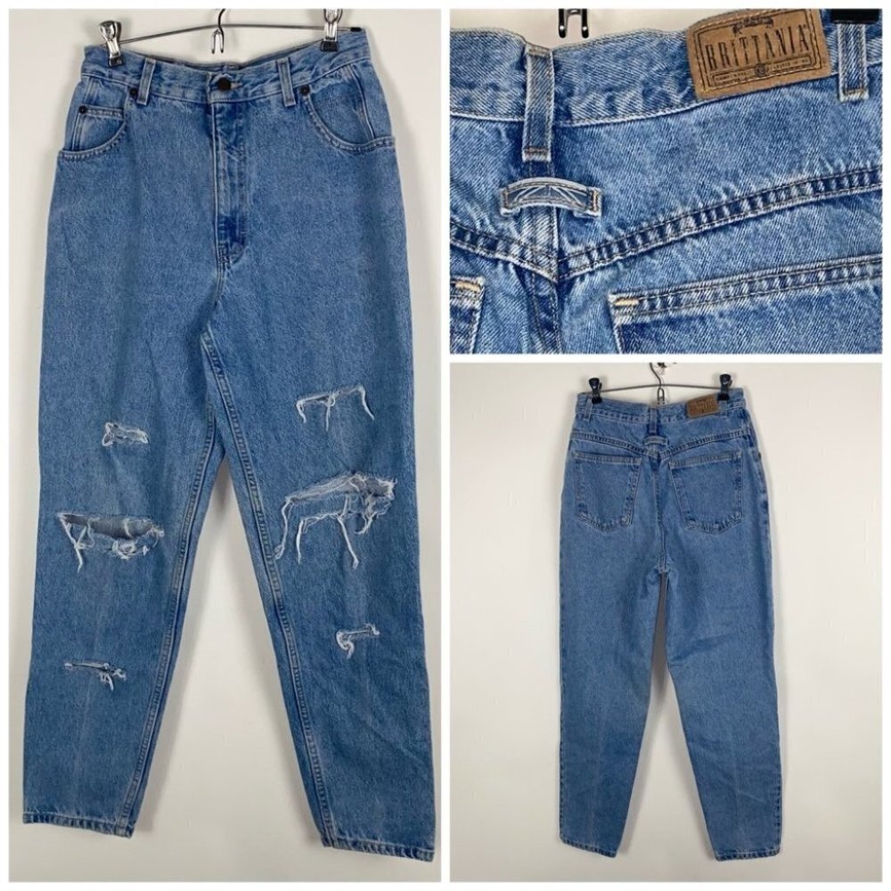 Brittania Jeans Vintage 10x31 Distressed High‎ Rise